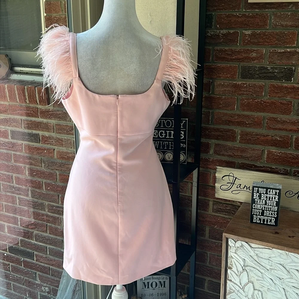 Likely Revolve Cameron Feather & Crystal Minidress Size 10 NWT - Picture 5 of 6